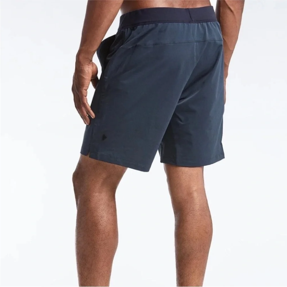 Public Rec Flex Shorts 36 navy blue pockets lined athletic workout Athleisure